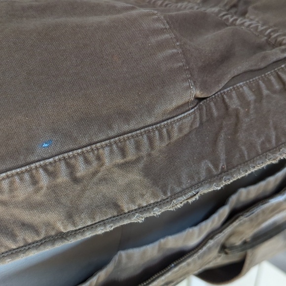 A.L.C. Canvas Zip From Drawstring Vest Olive Green S streetwear military rustic - Picture 9 of 10